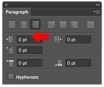 The paragraph panel in Photoshop